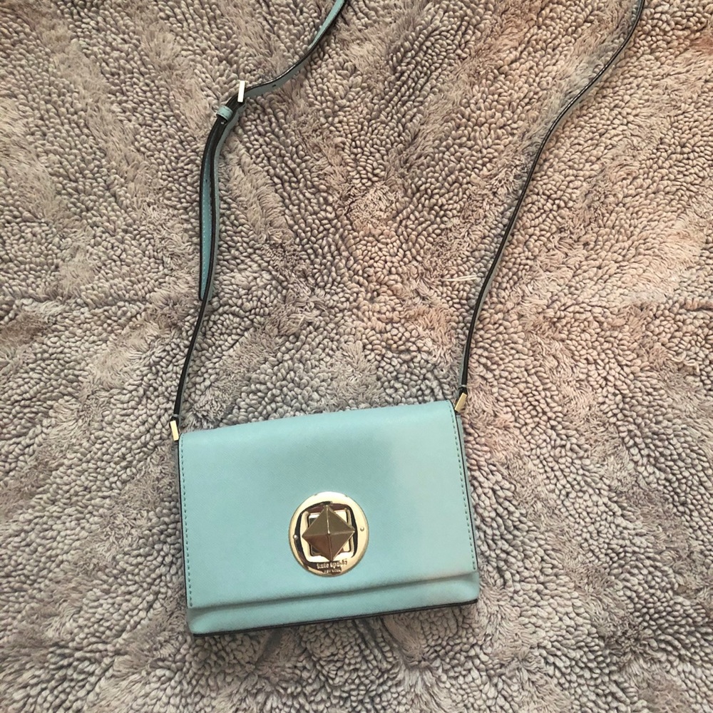 Light Blue Kate Spade Crossbody Purse w/ lock